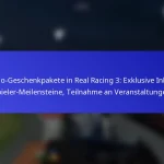 Promo-Geschenkpakete in Real Racing 3: Exklusive Inhalte, Spieler-Meilensteine, Teilnahme an Veranstaltungen