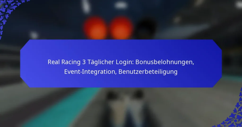 Real Racing 3 Täglicher Login: Bonusbelohnungen, Event-Integration, Benutzerbeteiligung