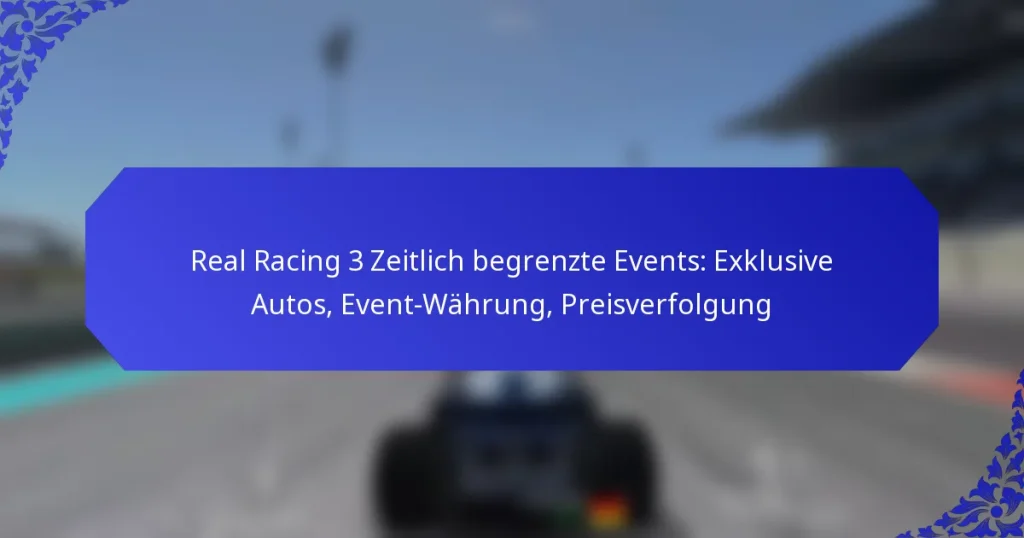 Real Racing 3 Zeitlich begrenzte Events: Exklusive Autos, Event-Währung, Preisverfolgung